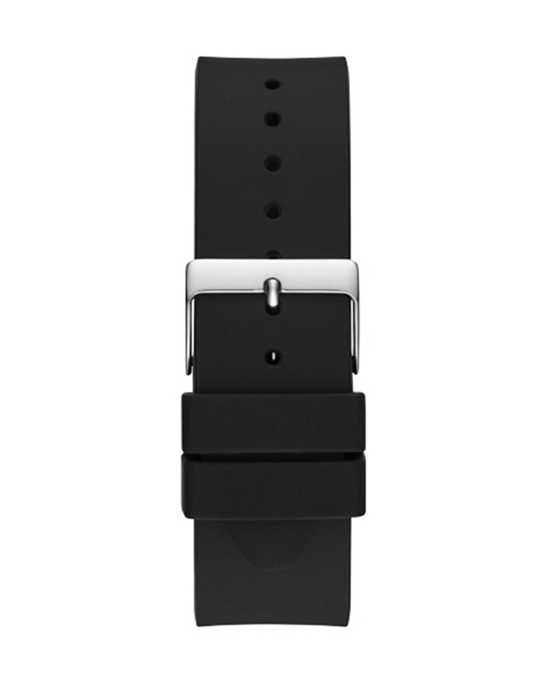 Guess Zeus Multifunction Crystals Black Dial Black Silicone Strap Watch For Men - GW0208G5