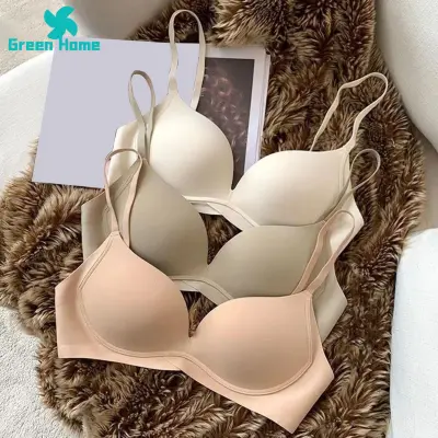 No Steel Ring Bra Wireless Push Up Bra with Back Closure Soft Breathable  Anti-sagging Padded Seamless Sports Brassiere for Women Intimate Clothing