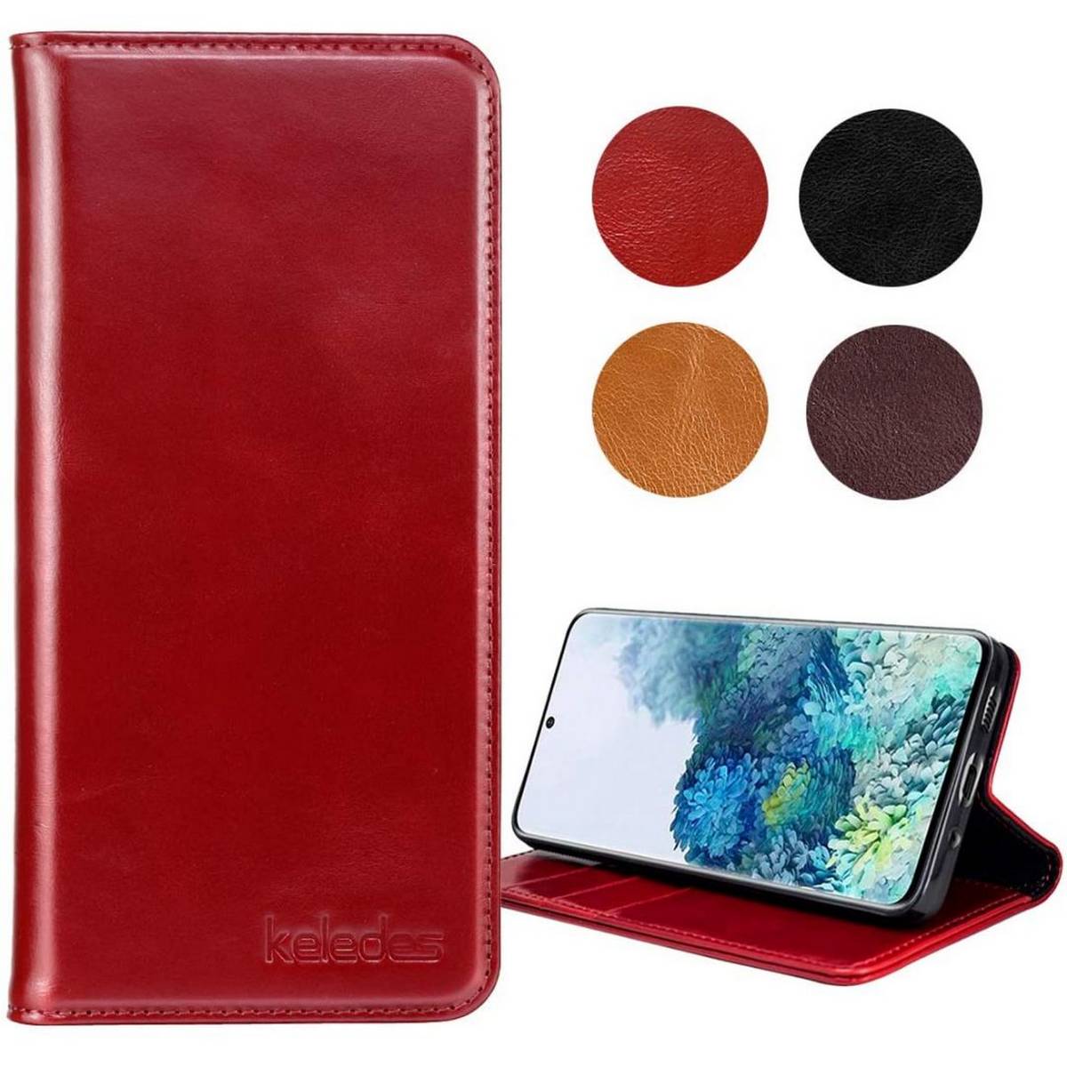 Shockproof Protective Case] [Kickstand] Leather Wallet Flip Case