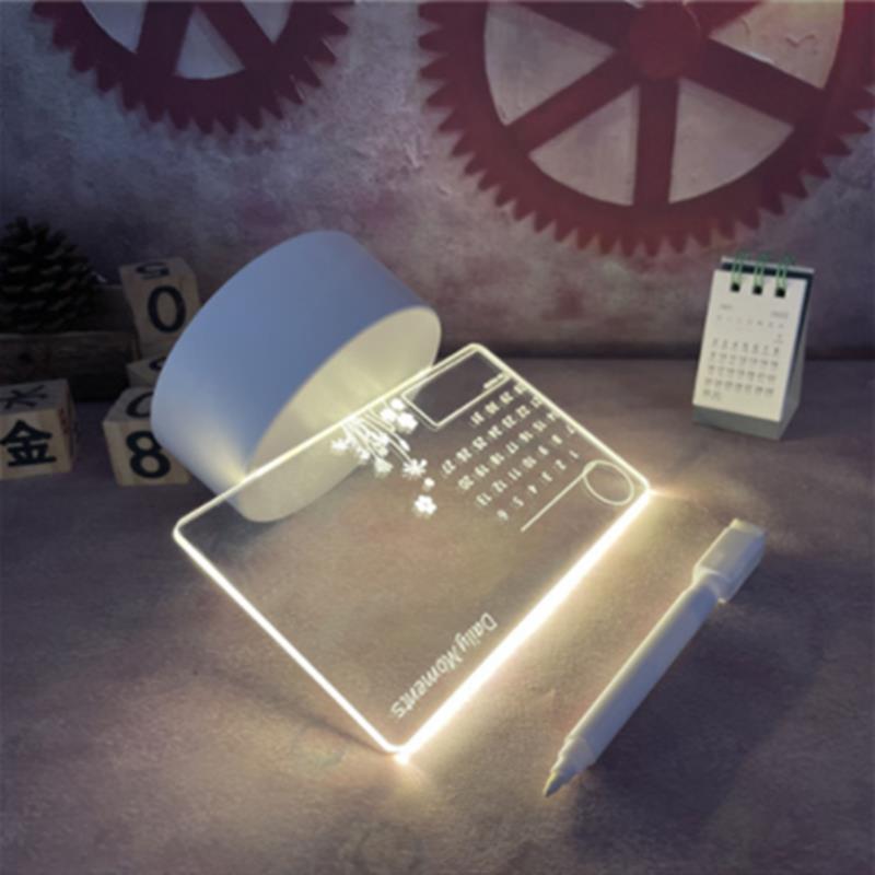 3d Lamp Acrylic Note Board Usb Led Night Light Calendar Nightlights Christmas Decorations For 7387