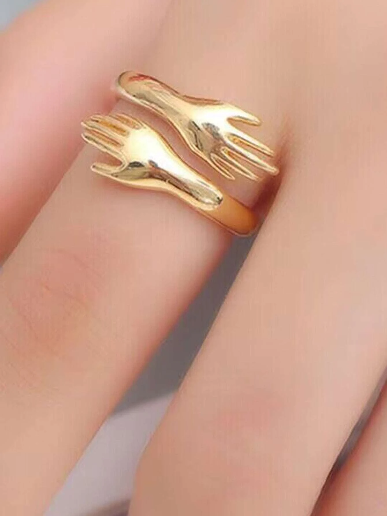 Loving Couple Hug Rings - Adjustable Retro Hug Style Rings for Men and Women