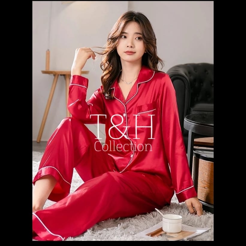 Silk trouser shirt discount nighty