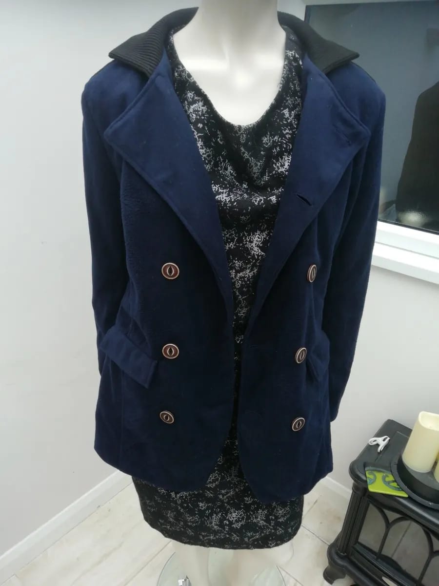 Life Liven Dark Blue Ladies Coat | Elegant Women's Outerwear