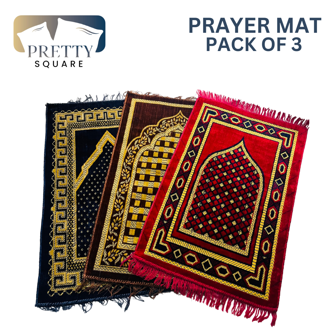 Jai Namaz Premium Velvet Prayer Mats Musalla Prayer Rug Anti Slip ...