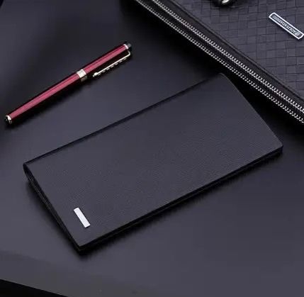 Men’s Long Slim Wallet Microfiber Leather Long Purse - Ultra Slim and Business Luxurious & Finest Quality