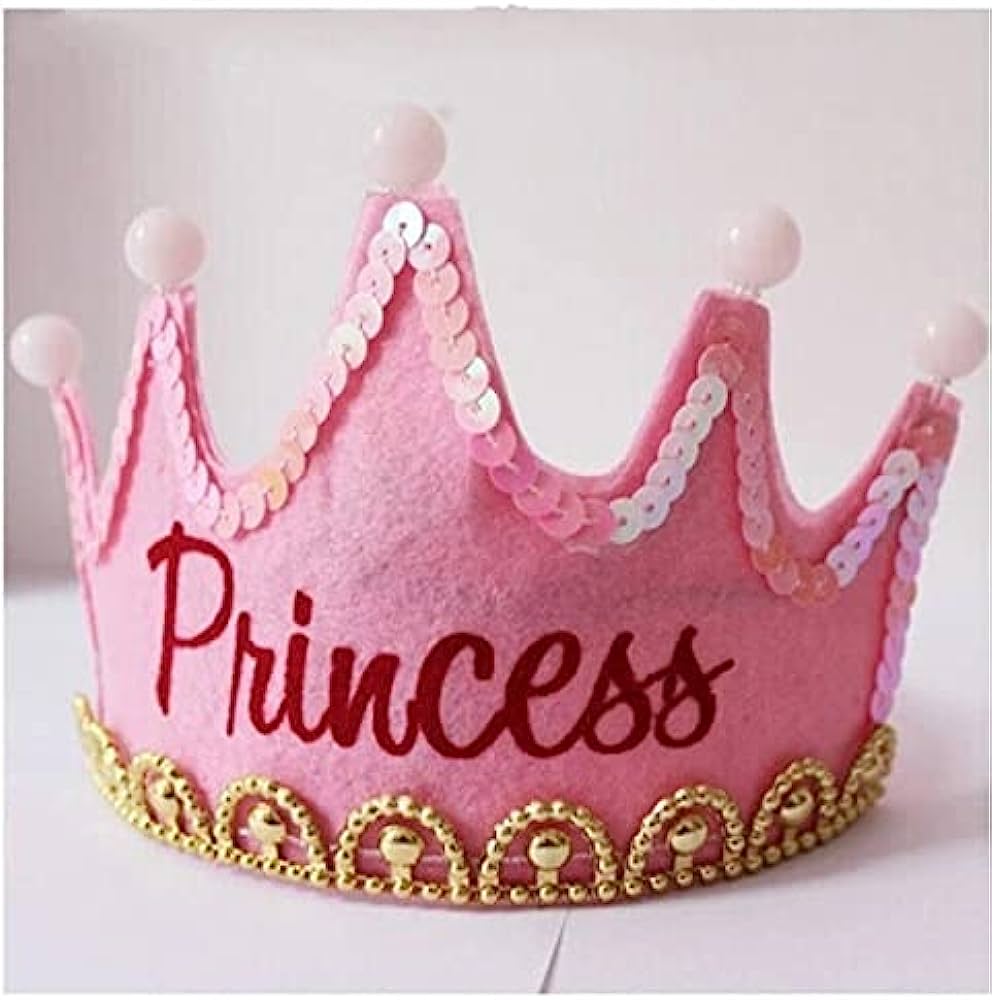 Princess Crown Hat, with Colorful LED lights for kids, Birthday Party, Birthday LED cap