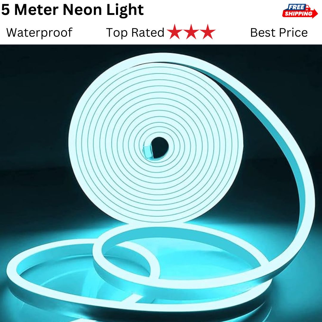 Neon Lights -  Neon Lights For Room - Led Strip Light - RGB Lights For Gaming Room - 16 ft IP65 Waterproof Kit - Lights For Mirror - Night Light - Lights For Room Decoration - Flexible Neon Light - Home Decoration Items By Galaxy Deals