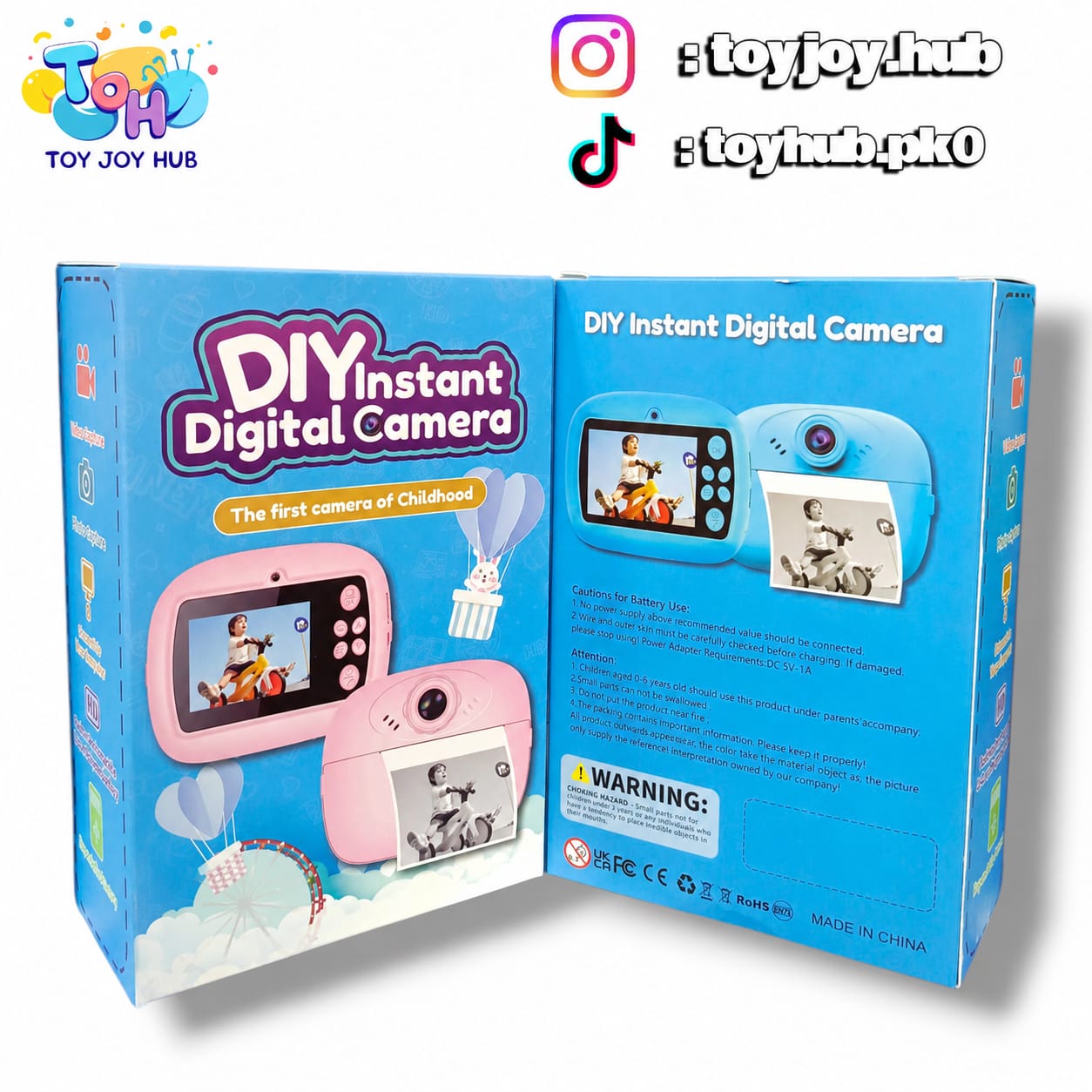 Kids Instant Camera Digital Camera Printer | Rechargeable Instant Print Camera Toy with HD Photo Video Recording | DIY Kids Photo Printer Camera for Boys Girls