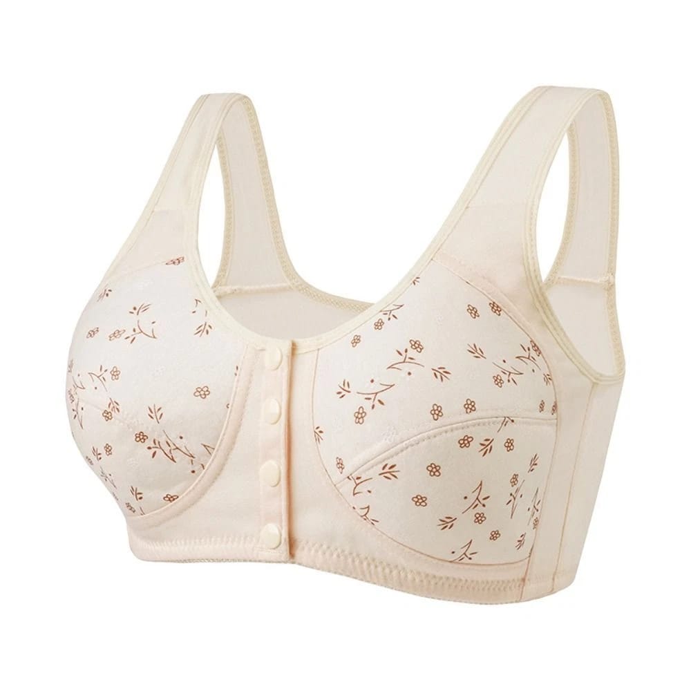 Front Open Wide Strap Non Padded Non Wired Maternity Nursing Bra Plus Size
