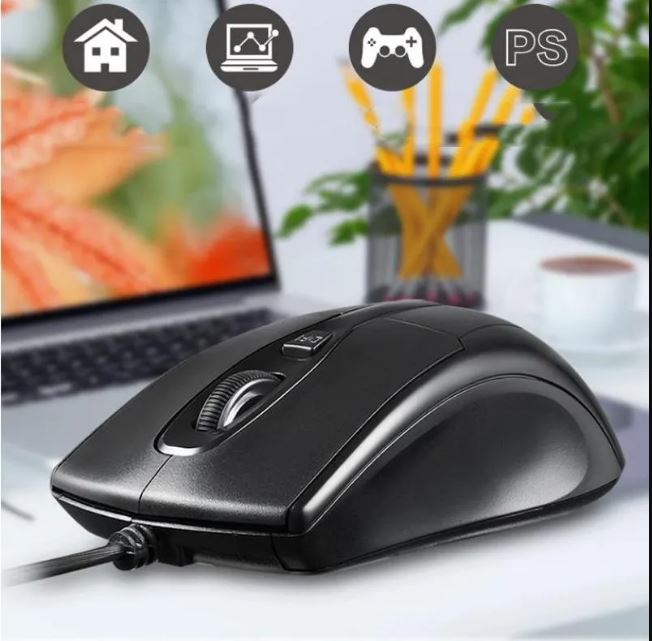 HP X500 Wired Optical Mouse Game Ergonomic USB Mouse for Desktop / Laptop