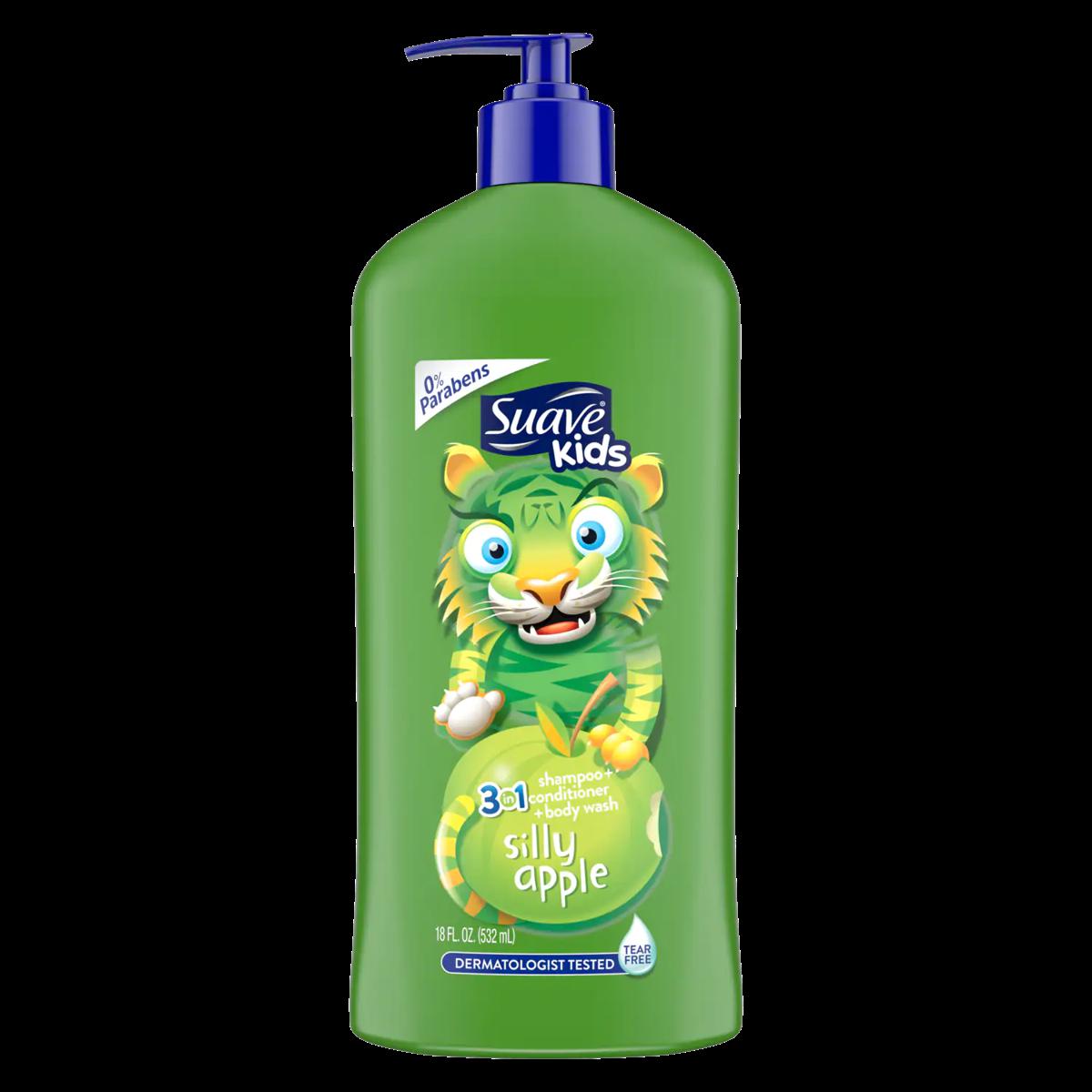 Suave Silly Apple 3 In 1 Shampoo Conditioner Body Wash | Baby Hair Cleansing Care | Original