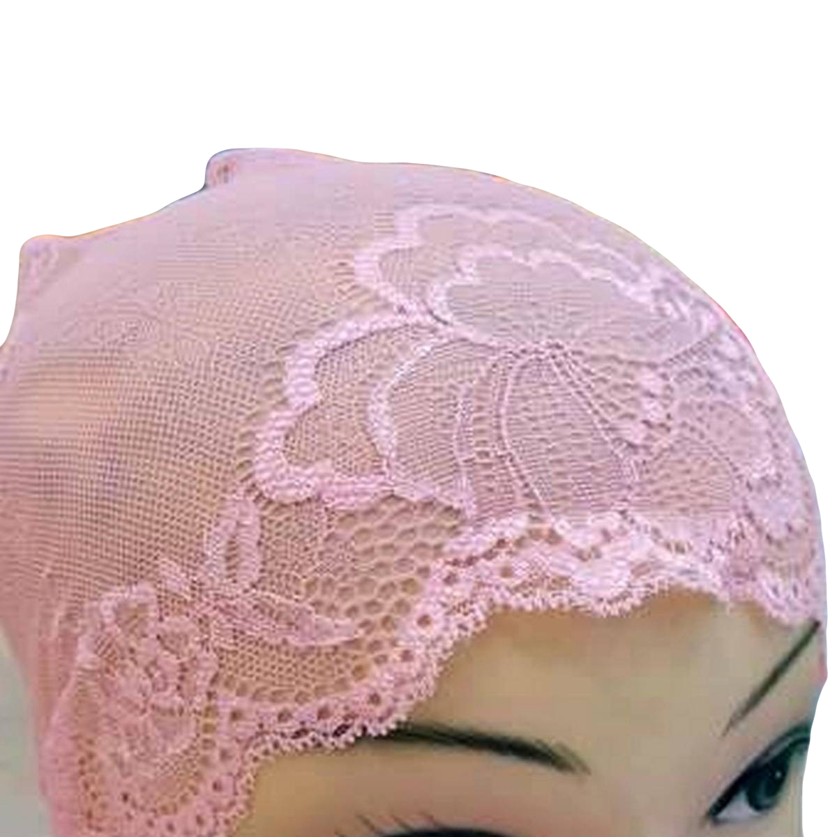 lace net pink Muslim Headscarf Inner Hijab Caps Wraps Women Islamic Under Scarf Ninja Scarf Ramadan Stretch Cotton Bonnet Caps