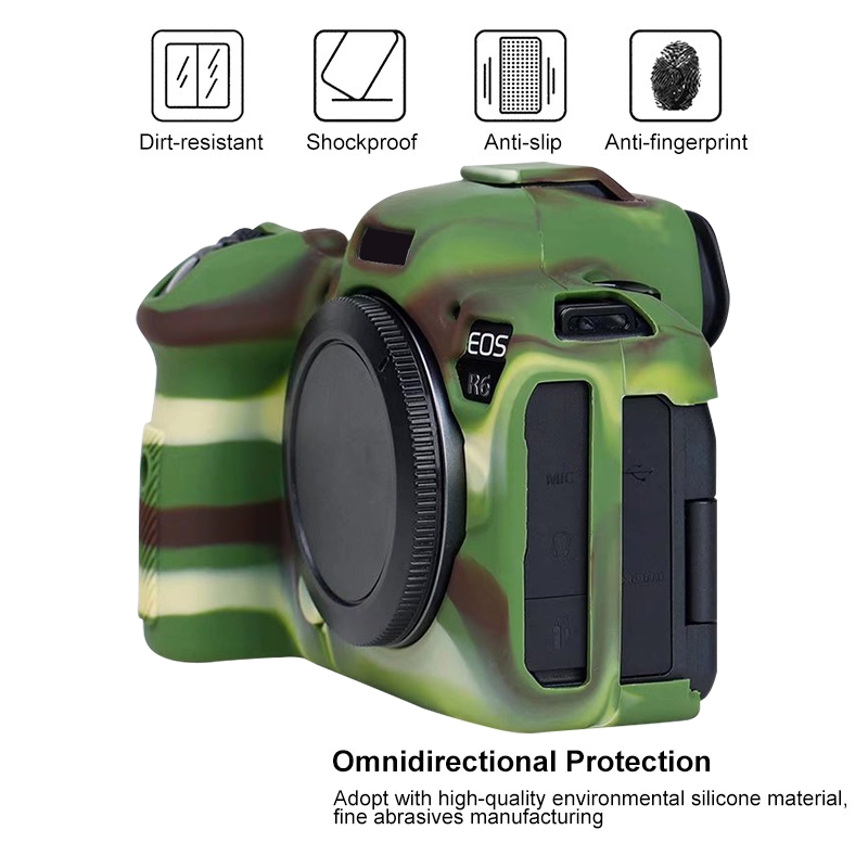 Canon EOS RP R6 Case, Professional Silicone Rubber Case Camera  Cover Detachable Protective for Canon EOS RP Digital Camera