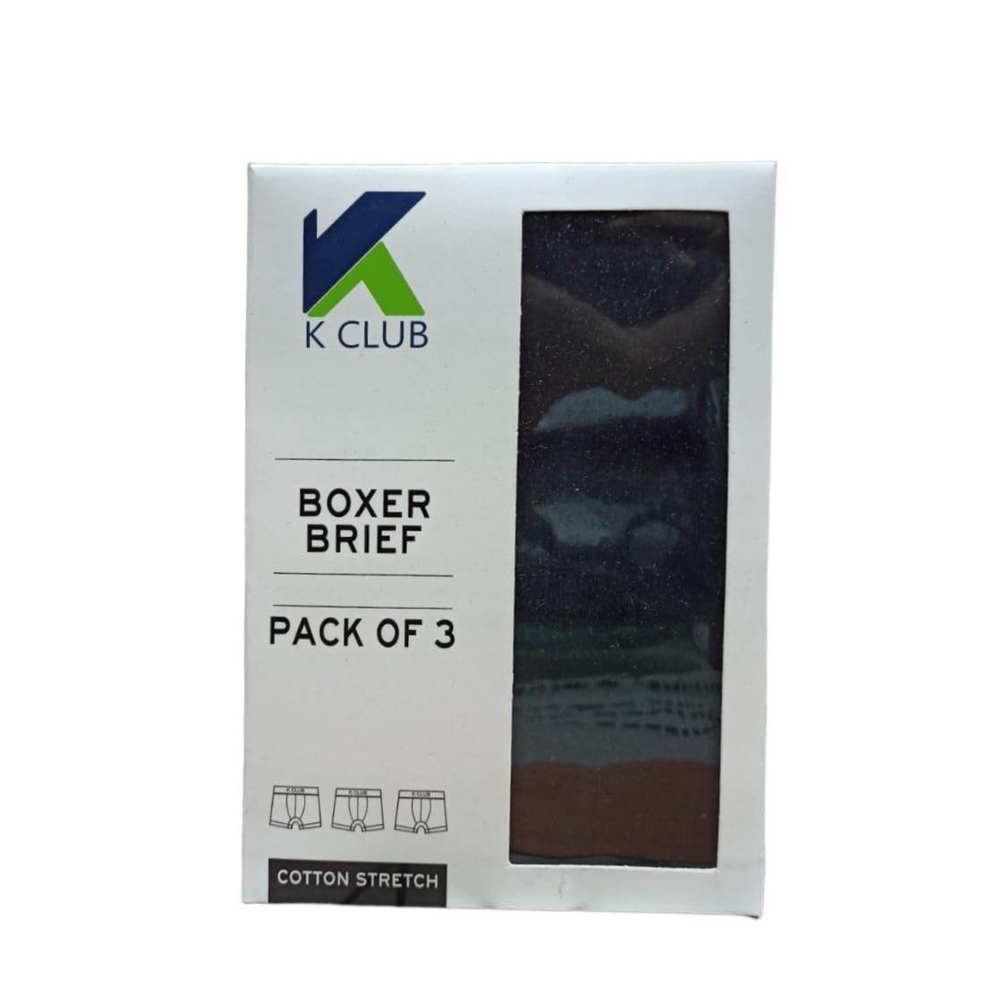 K Club Premium Mens Boxer/Underwear/Shorts Assorted (Pack of 3)