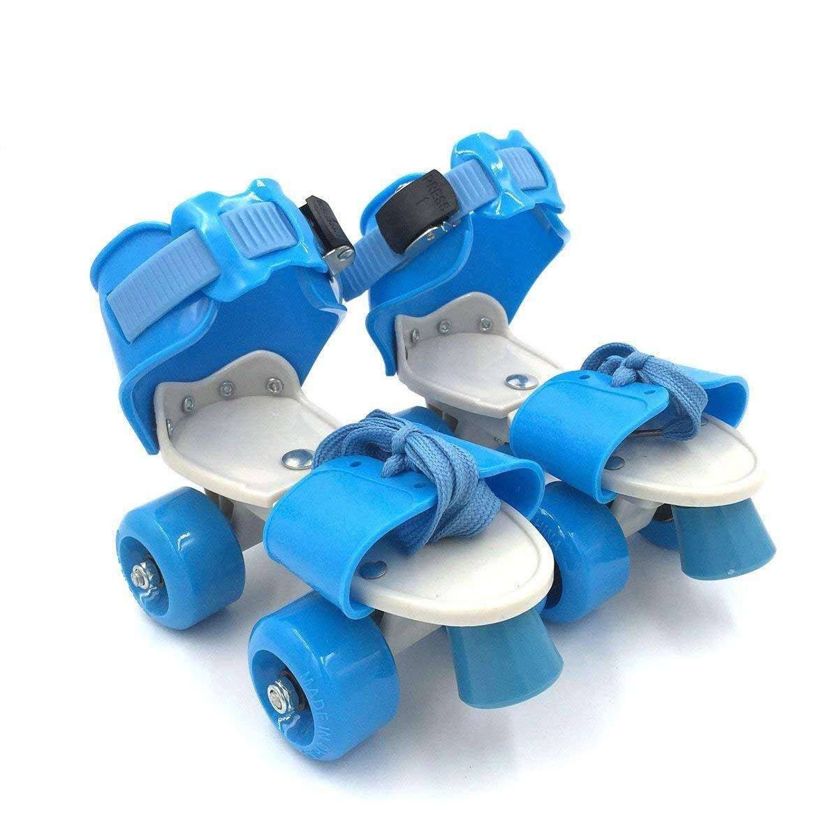 Adjustable Quad Speed Roller Skates Double Row Wheel Shoes - multicolurs