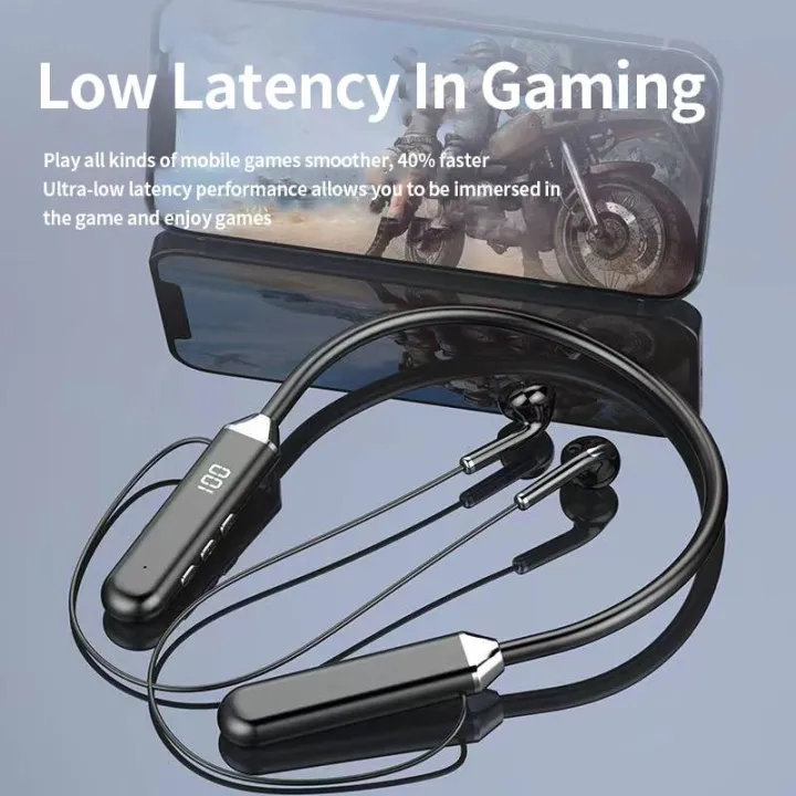 G02 Neckband Magnetic Wireless Bluetooth Earphone / Sports Earphones / Hi Fi stereo sound full boosted bass ,  audio sound play and Bluetooth earphones