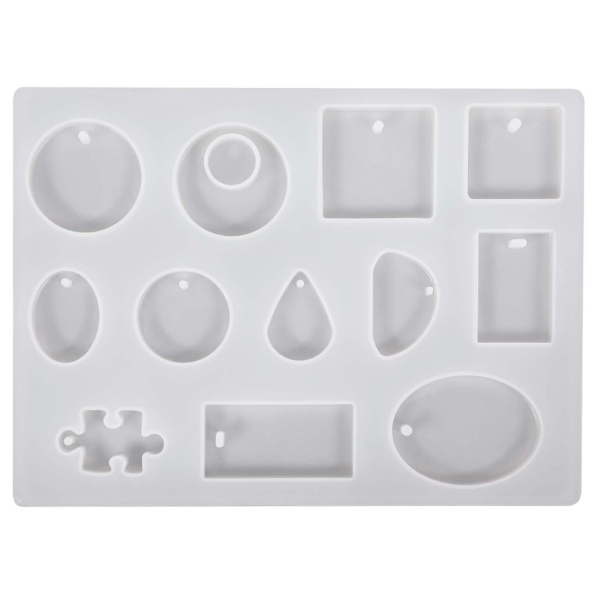 Jewelry Earrings Pendants Necklace DIY Resin Silicone Mold 6×4.5 Inch