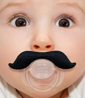 baby mustache pacifier