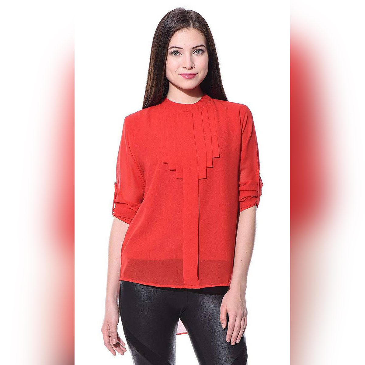 chiffon western tops