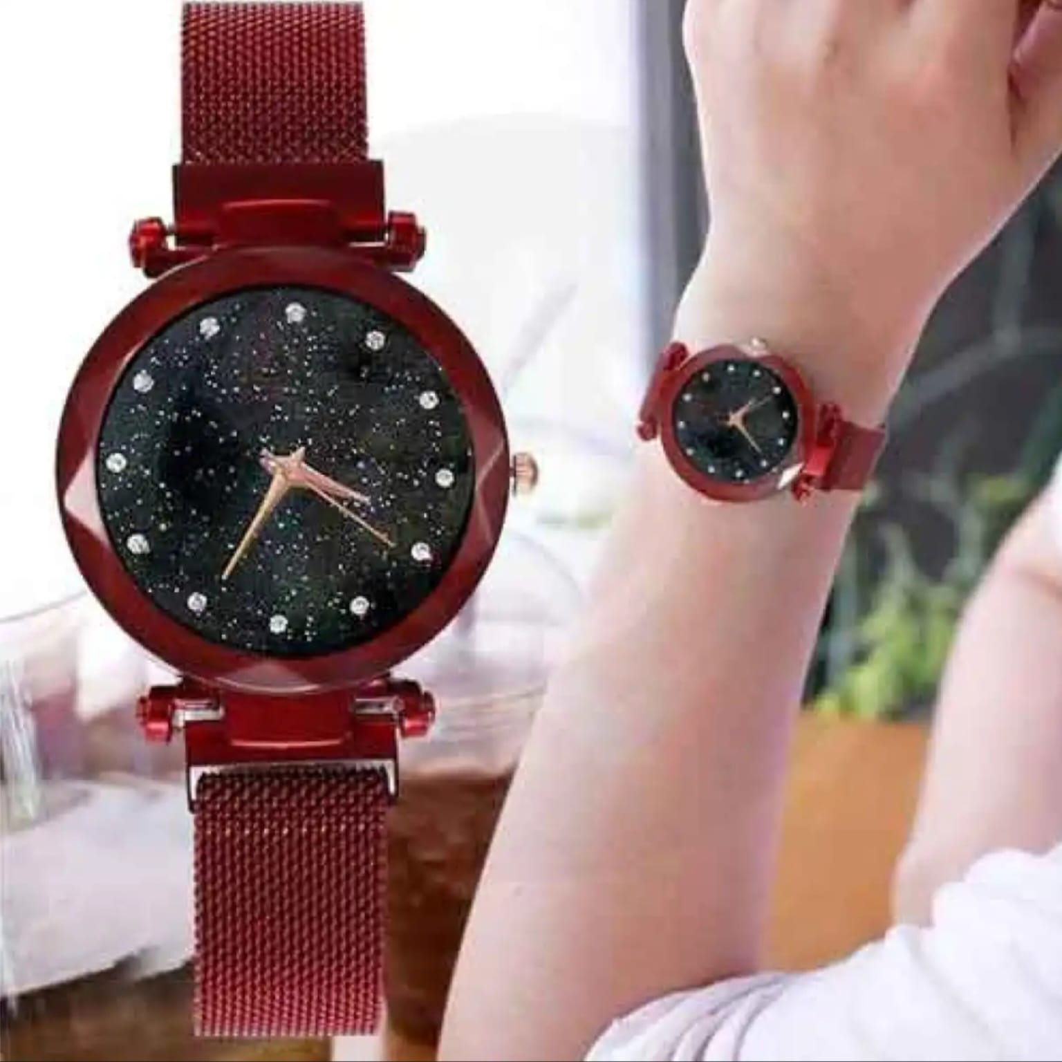 Watch for Girls | Women Watch | Fashion House 786 Starry Sky Analog Watch | Magnetic Mesh Strap Magnet Buckle | Luxury Ladies Wrist Watch | Fashion Watch for College Office Daily Wear | Gift for Girls