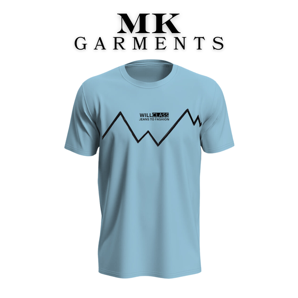 MK Garments - Will Class Printed Primium Half Sleeves Round Neck Casual Tshirt For Men And Boys