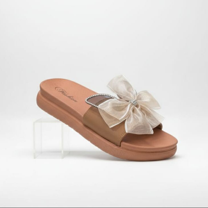 PVR Women Fashion Slippers with Big Bow | Soft Sole Comfortable Indoor & Outdoor Slides