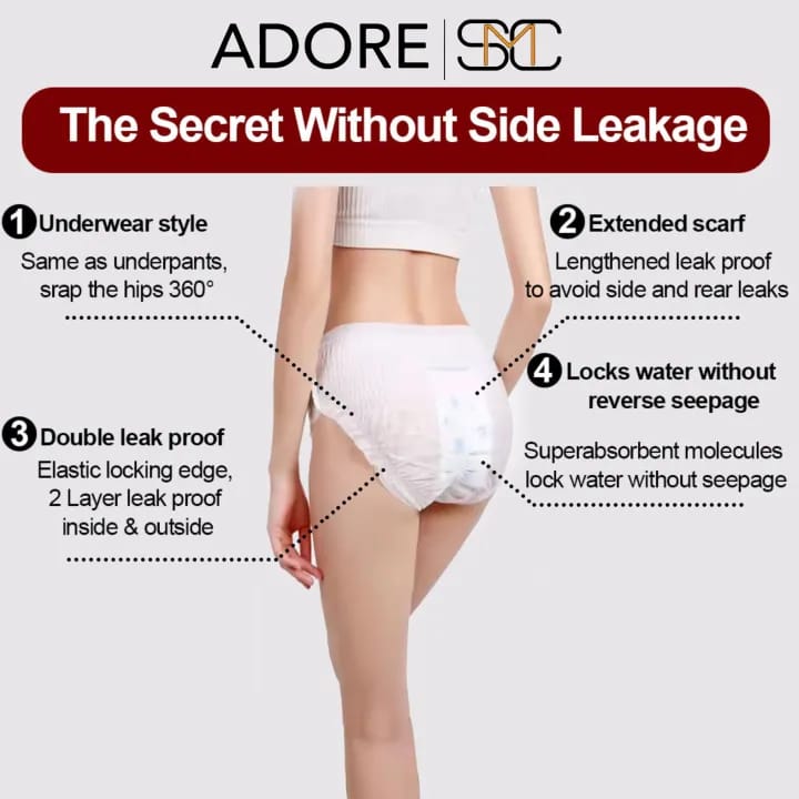 Disposable Penty Pads (Pack of 10) , Women Period Underwear, Postpartum panty, Sanitary Napkin Pants, Menstrual Pull-up Pant