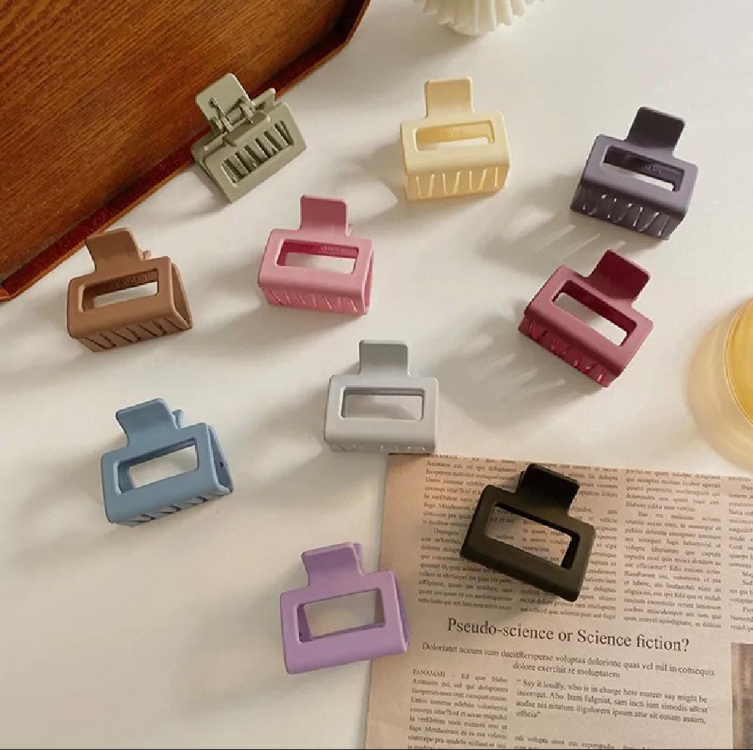 Pack of 2/ 3 /6 small Korean Matte Elegant Hair Claw clip for Women /girls small size( 2 to 3 inch)Hair Catcher for girls  High quality matte style jaw clip strong anti slip_ lightweight,  durable hair accessory perfect for thin fine hair