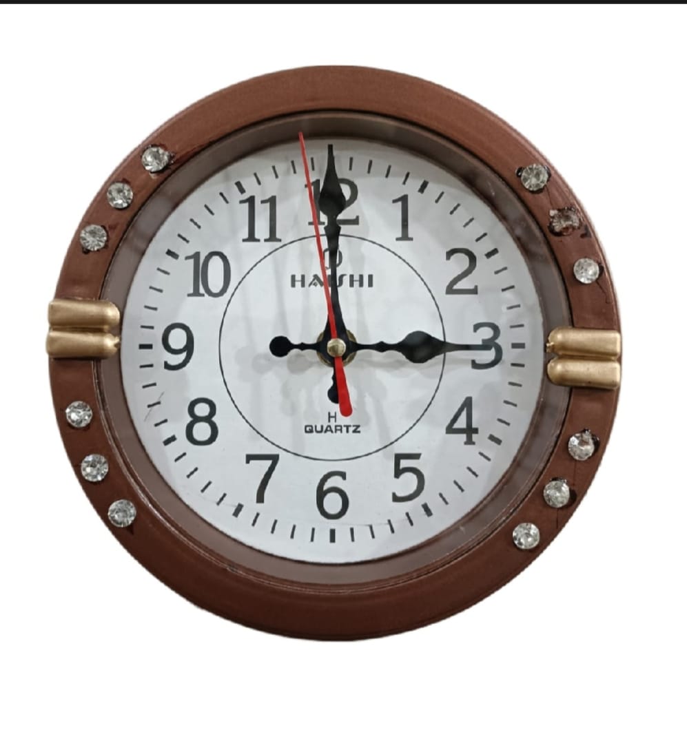 Modern Round Wall Clock 7" - Elegant Home Decor Clock - New