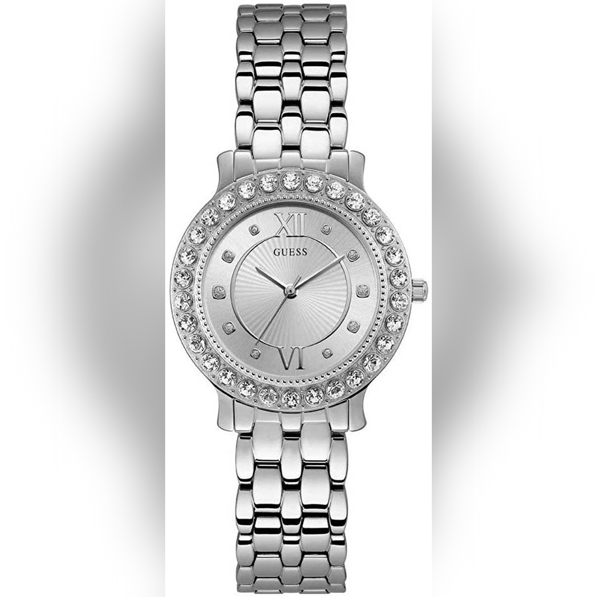 Guess Womens Silver Case with Crystals Silver Dial Silver Steel Bracelet  Watch W1062L1: Buy Online at Best Prices in Pakistan | Daraz.pk