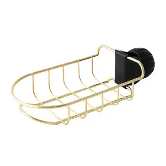 Kitchen Sink Sponge Holder Bathroom Metal Organizer Liquid