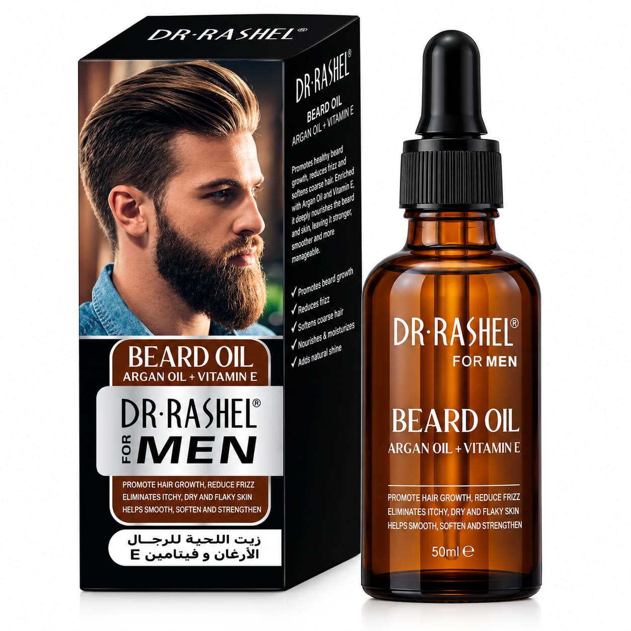 Dr Rashel Beard Oil With Argan Oil + Vitamin E For Men. DRL-1409