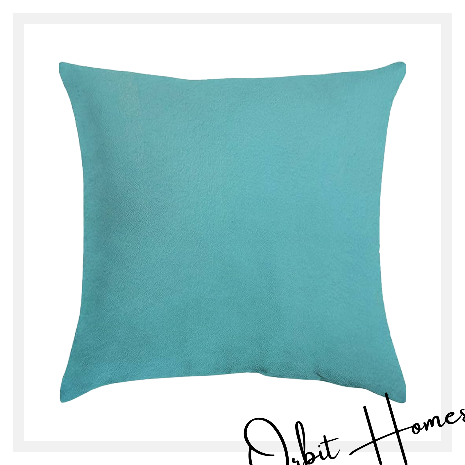 100% Cotton Plain Dyed Cushion Covers without Filling For Bed and Sofa Home Decoration Square Cushion Covers Cushion & Covers - 16 x 16 Inch Cushion Covers GREEN -- ORBIT HOME