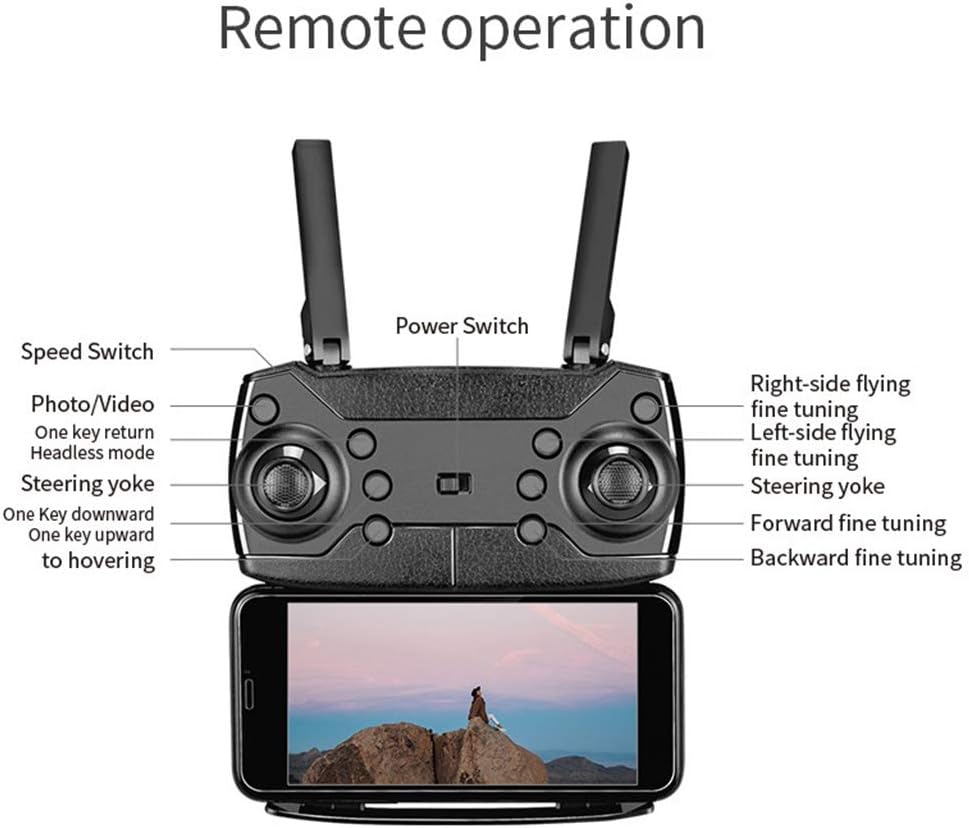 E88 Pro Drone with DUAL Camera, WiFi FPV 1080P HD Dual Foldable RC Quadcopter Altitude Hold, Headless Mode, Visual Positioning, Auto Return Mobile App Control