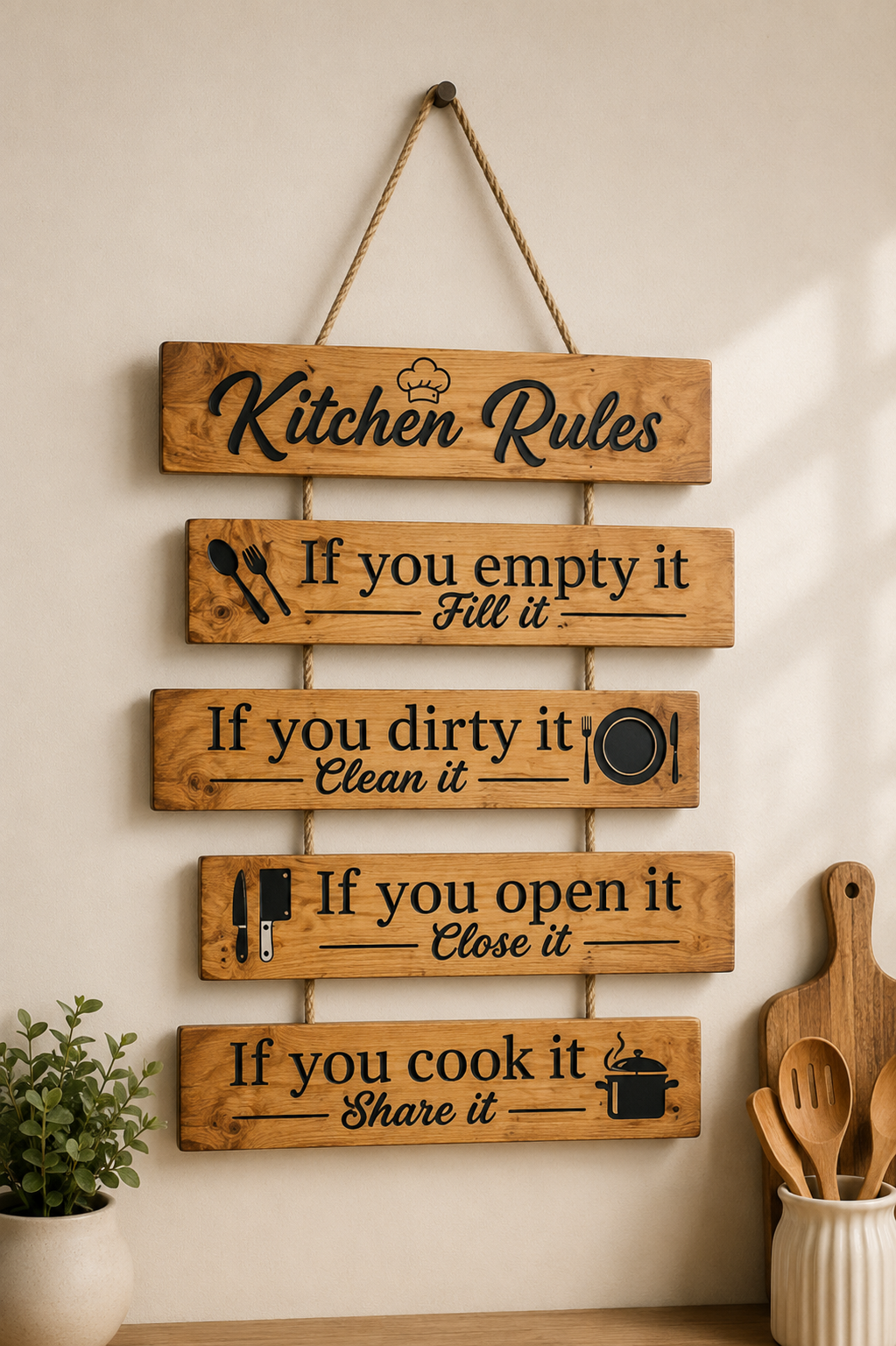 H&S Wooden Wall Hanging quotes for home decoration