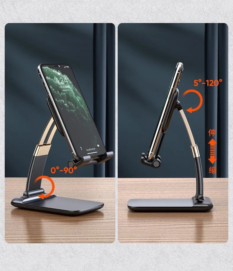 Mobile Stand Foldable Adjustable Flexible Mobile Holder Premium Quality Pocket Size Portable Compatible with All Mobile Sizes
