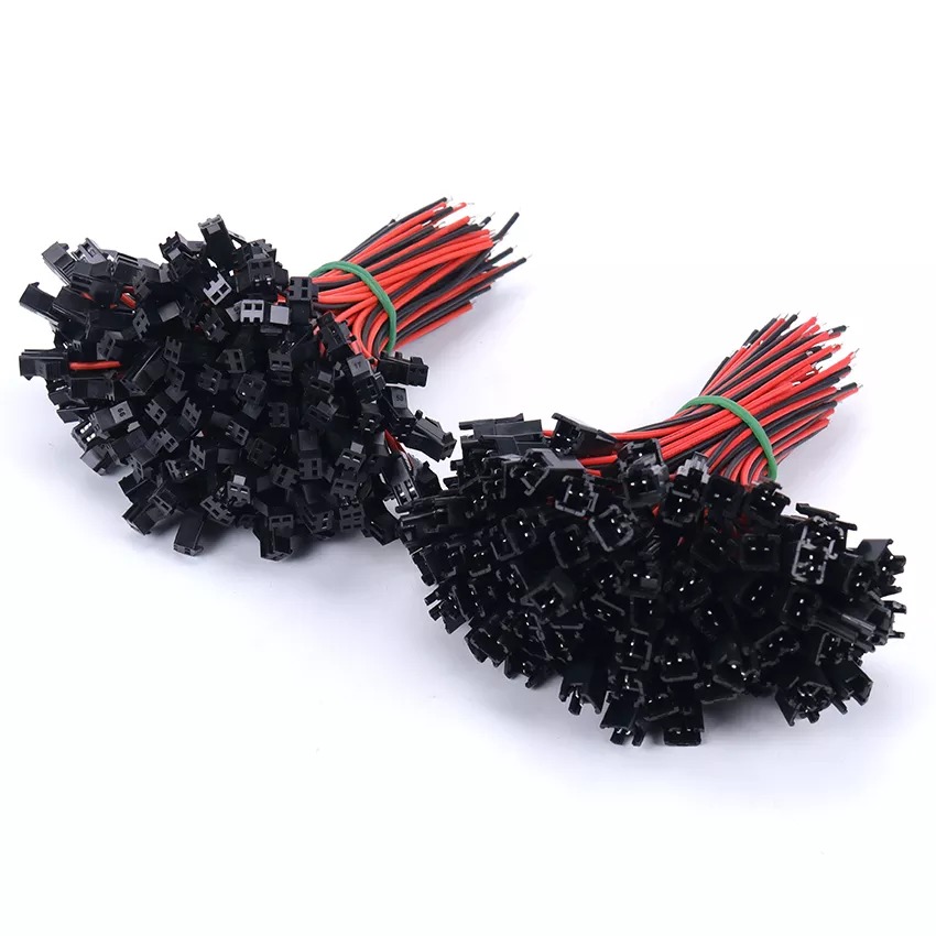 2 Pin Battery Connector Plug with Wire – 10 Pcs (5 Pairs) Male & Female JST Power Connector for DIY, RC Cars, LED, and Electronics Projects