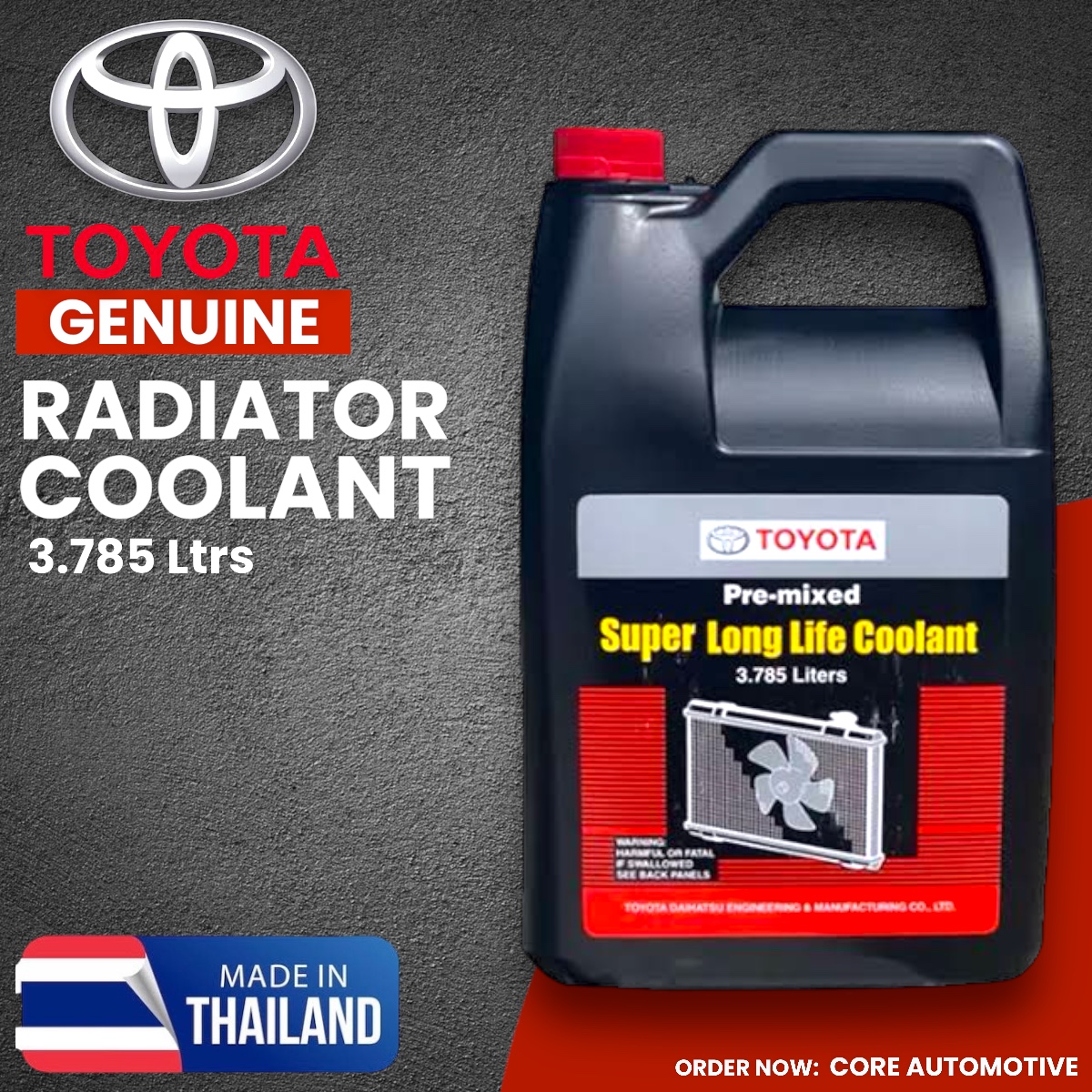 Radiator Coolant - Toyota Genuine Super Long Life Coolant 3.75Ltr ...