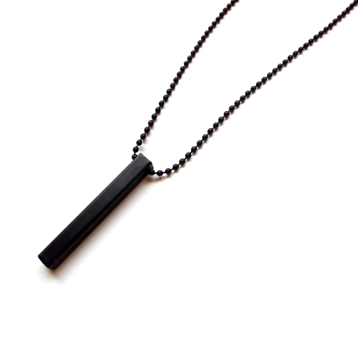 Vertical Bar Black Color Locket Set With Chain Women  Couple Best Friend Ship Stick Necklace Pendant For Girls Men Ladies Couples Unisex Friendship Mens Boys Nacklace