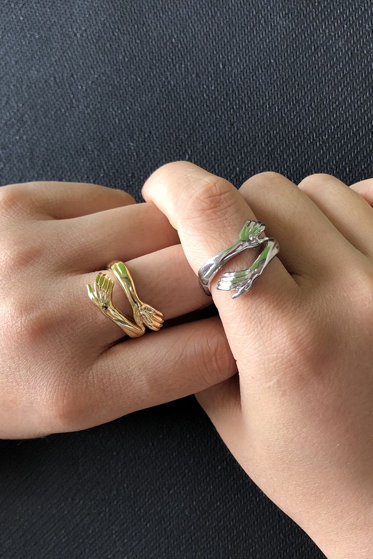 Loving Couple Hug Rings- Adjustable Retro Hug Style Ring for Men and Women- Buy 1 Get 1 Free
