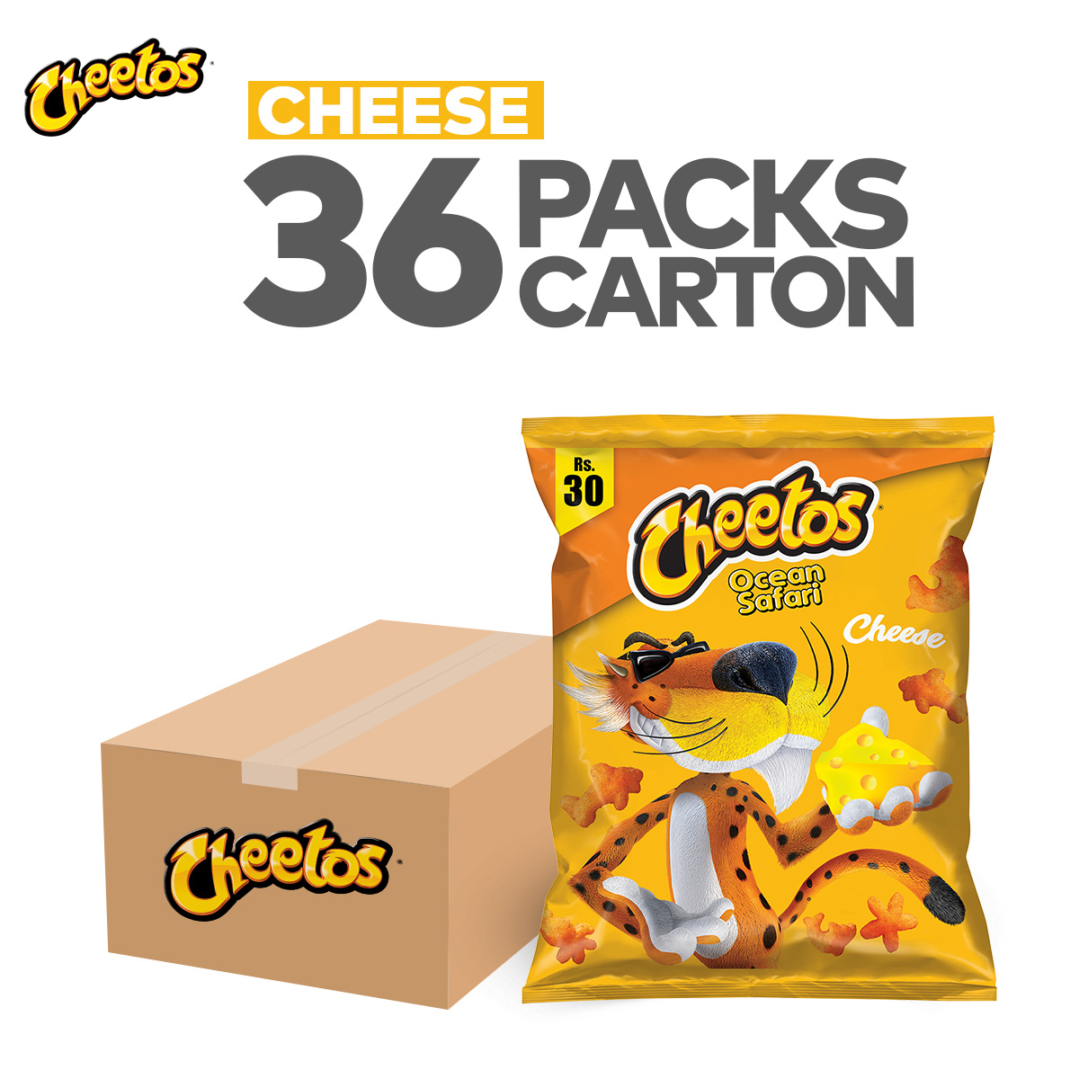 Cheetos Ocean Safari Cheese Rs. 30 Pack of 36 Daraz.pk