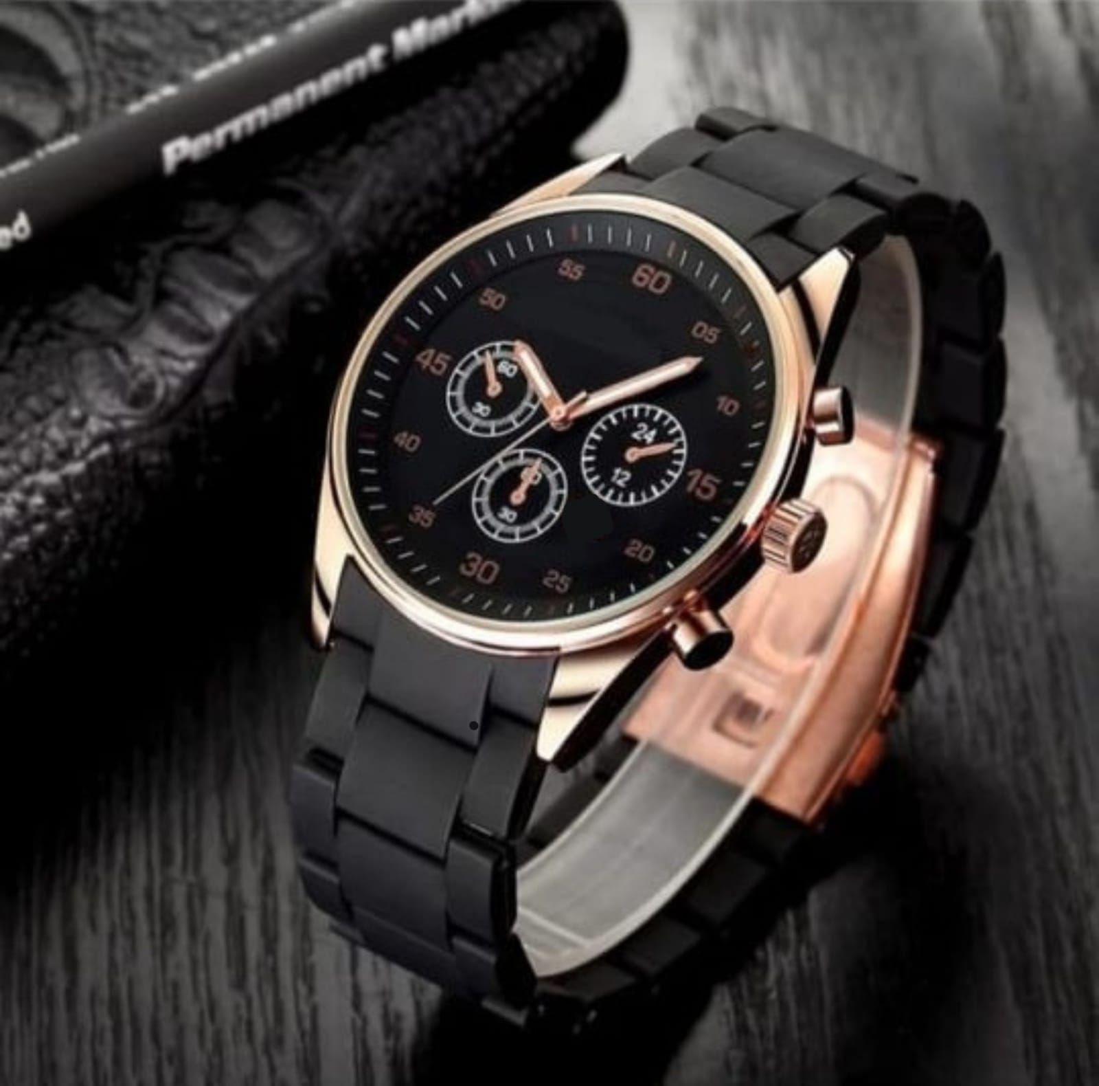 High Quality Wrist Watch For Men & Boys| Decent Wrist Rubber Strap Attractive Dial