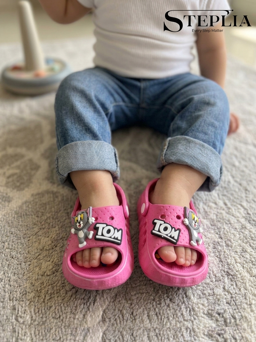 Baby Sandals for Girls & Boys | Cartoon Tom Kids Slippers | Soft EVA Anti Slip Shoes | 6 Months–3 Years