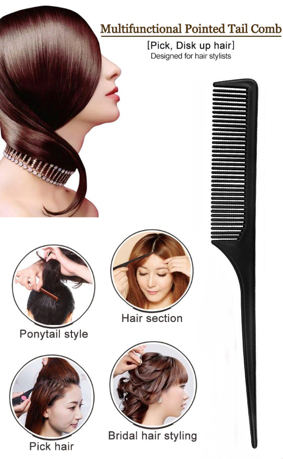 7-Piece Hair Styling Set - Braiding Comb, Hair Clips, Hair Pins, Hair Bows, Hair Ties, Hair Accessories for Women and Girls