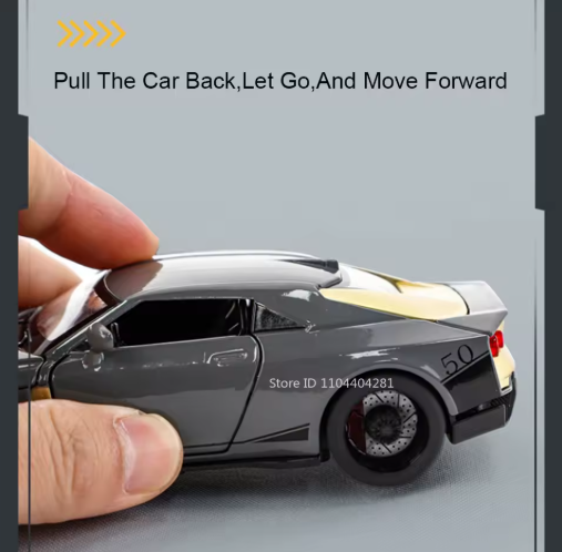 1:32 Nissan GT-R50 Diecast Model Car | Metal Body | Pull Back | Collectible Toy view 4