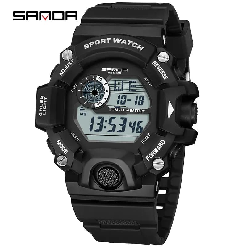 Military Men's Digital Sports Watch For Men Waterproof with LED Back light Watch for Men With Box