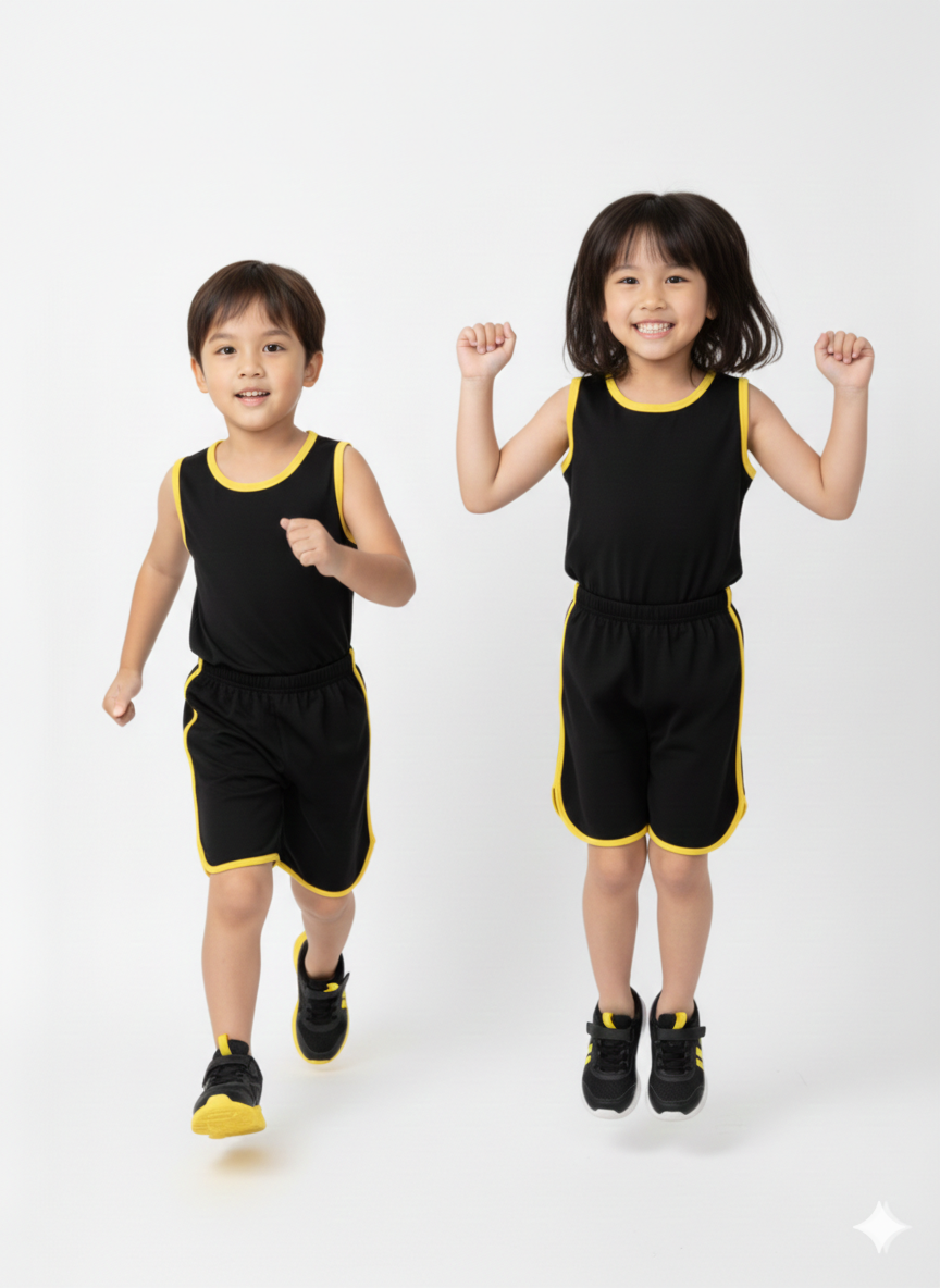 Kids Lightweight Sando Shorts Set 2 Pcs Set