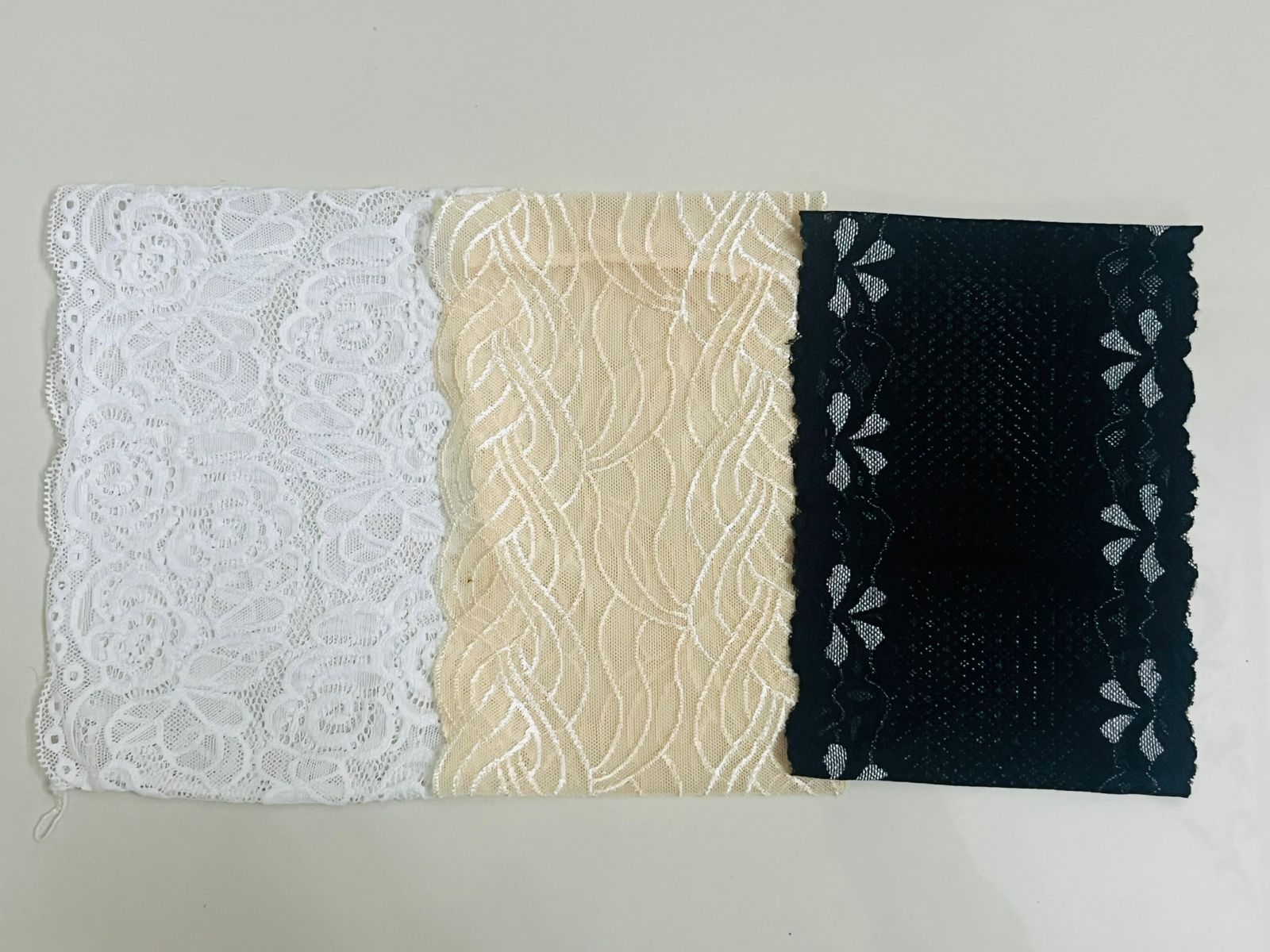 Pack Of 3 Black White Skin Lace Bands Net Cap For Girls Hijab Caps Stylish Soft & Comfortable Fabric
