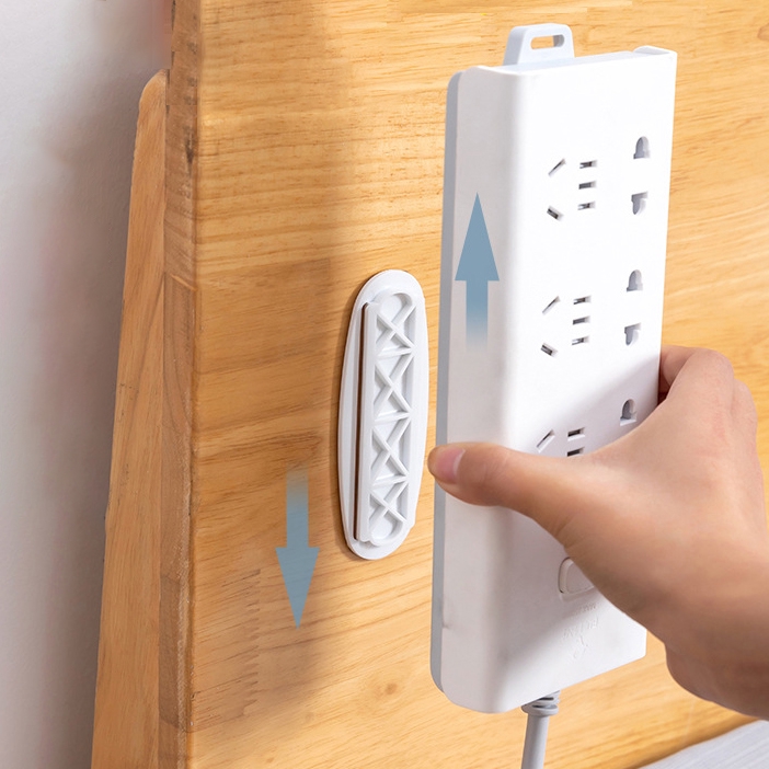 Self Adhesive Power Strip Holder, Surge Protector Wall Mount, Cable Management System for Computer Desk, Organize TV Wall, Kitchen, Entertainment System Home or Office Organization