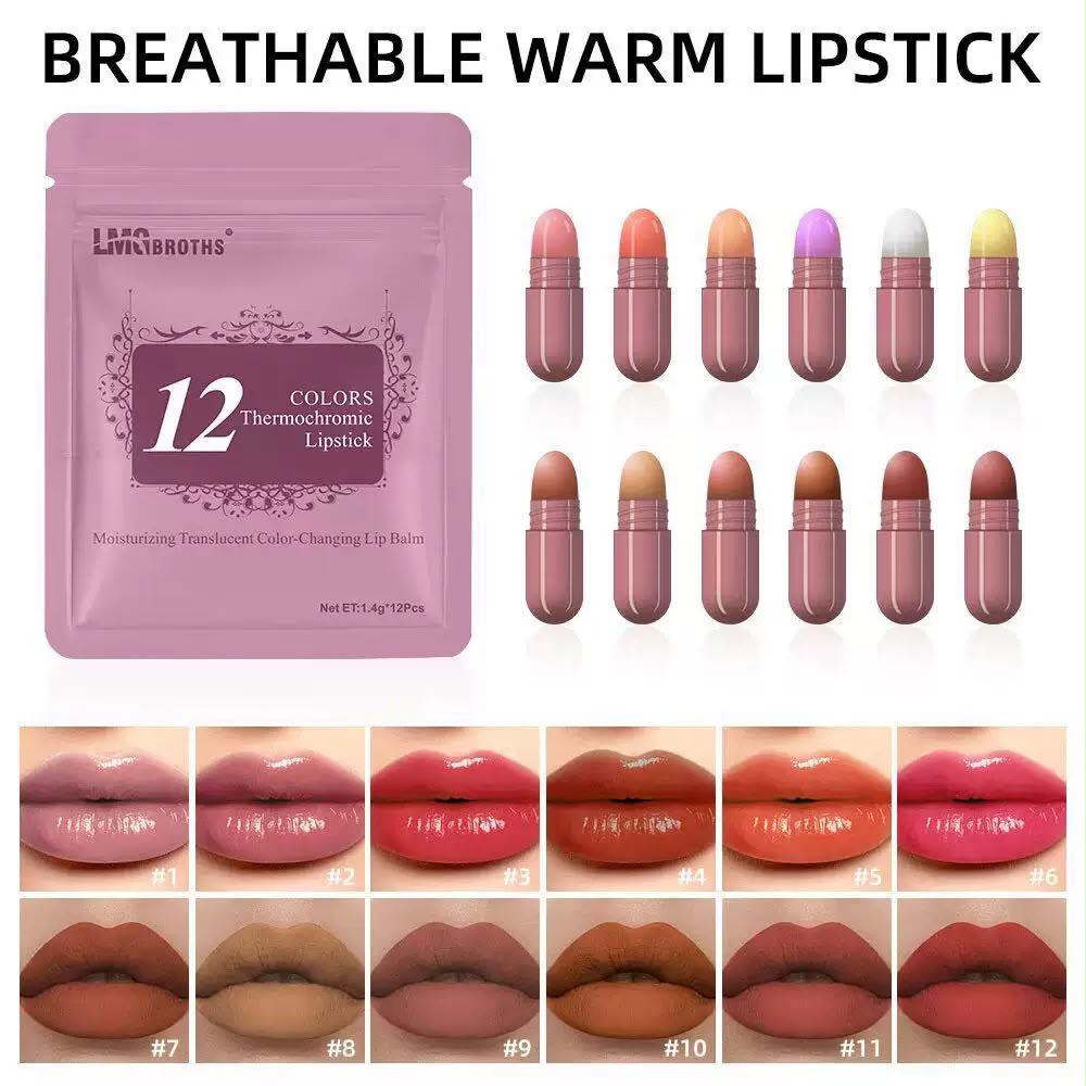LMG BROTHS Capsule Lipstick Set – Silky Smooth Matte Finish Mini Lipstick Pods (Travel Size & Portable)